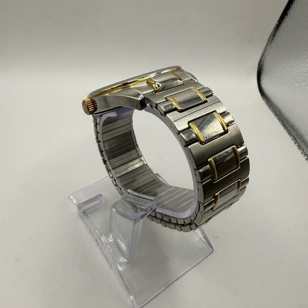 Armitron Men's Diamond Two-Tone Dark Blue Dial Quartz Watch With (New Battery)